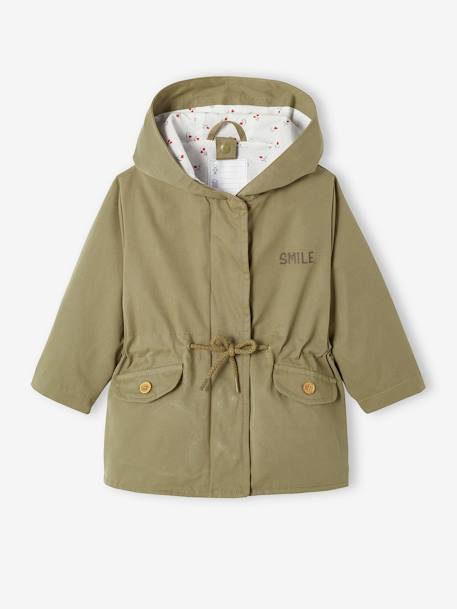 Parka 3 em 1 com casaco amovível, para bebé caqui 