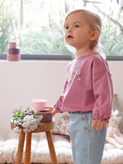 Bebé 0-36 meses-Camisolas, casacos de malha, sweats-Sweat estampada, para bebé