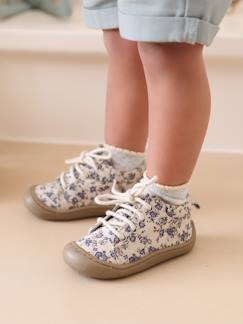 Calçado-Calçado bebé (17-26)-Botinhas suaves, em tecido, com atacadores, para bebé, especial gatinhar