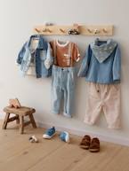 Conjunto de 3 peças, camisa + calças + lenço, para bebé azul-céu 