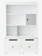 Estante para quarto, tema Sirius Branco claro liso com motivo 