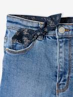 Jeans direitos com laço fantasia, para menina stone 
