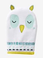 Lote de 3 luvas de banho, Animais Branco liso 