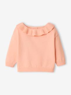 Bebé 0-36 meses-Camisolas, casacos de malha, sweats-Camisolas-Camisola com gola larga, para bebé