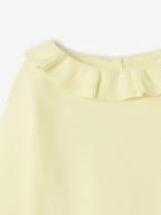 Camisola com gola larga, para bebé amarelo-pastel+rosa-pálido 