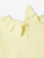 Camisola com gola larga, para bebé amarelo-pastel+rosa-pálido 