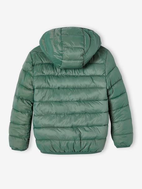 Blusão reversível bicolor, para menino azul-ardósia+verde-salva 