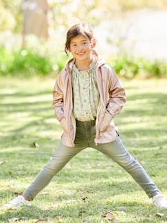 Menina 2-14 anos-Casacos, blusões-Impermeável metalizado, com capuz, para menina