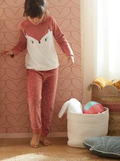 Menina 2-14 anos-Pijamas-Pijama Raposa, em veludo, para menina