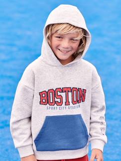 Menino 2-14 anos-Sweat de desporto com capuz, motivo team Boston, para menino