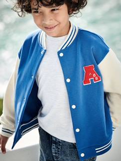 Menino 2-14 anos-Camisolas, casacos de malha, sweats-Casaco estilo teddy, molas de pressão à frente, para menino