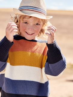 Menino 2-14 anos-Camisolas, casacos de malha, sweats-Camisolas malha-Camisola às riscas, para menino