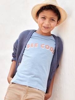 Menino 2-14 anos-T-shirts, polos-T-shirt com mensagem Bee cool, para menino