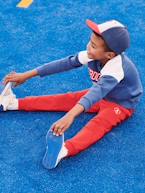 Calças jogging Athletic, para menino AZUL MEDIO LISO COM MOTIVO+azul-rei+chocolate+vermelho 