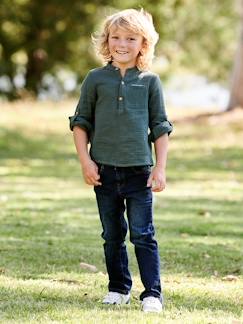 Menino 2-14 anos-Jeans-Jeans direitos morfológicos "waterless", medida das ancas ESTREITA, para menino