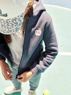 Menina 2-14 anos-Camisolas, casacos de malha, sweats-Casaco de desporto com fecho e capuz, para menina