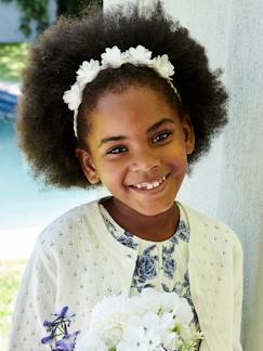 Menina 2-14 anos-Acessórios-Fita para o cabelo entrançada com flores, em tule