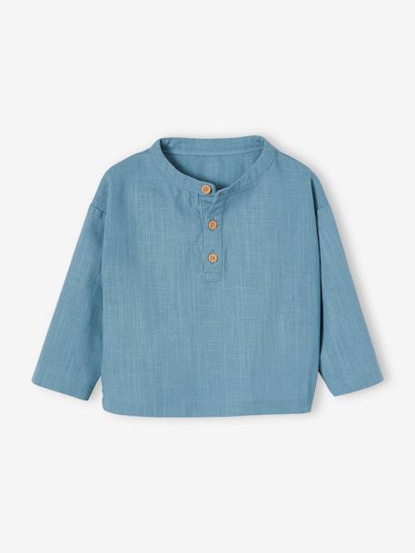 Conjunto de 3 peças, camisa + calças + lenço, para bebé azul-céu 