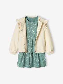 Menina 2-14 anos-Conjuntos-Conjunto vestido e casaco, para menina