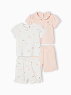 Bebé 0-36 meses-Pijamas, babygrows-Lote de 2 pijamas de 2 peças, aos favos, para bebé