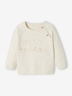 Bebé 0-36 meses-Camisolas, casacos de malha, sweats-Camisolas-Camisola petit trésor, para bebé