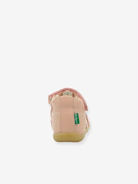 Sandálias em pele, para bebé, Bigflo-2 Iconique Biboo da KICKERS® branco+rosa 