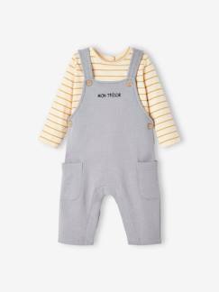 Bebé 0-36 meses-Conjuntos-Conjunto para personalizar, camisola e jardineiras em moletão, para bebé