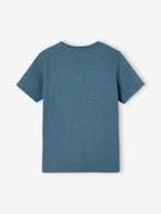 T-shirt personalizável, de mangas curtas, para menino AZUL MEDIO LISO COM MOTIVO+azul-turquesa+branco+CASTANHO ESCURO LISO COM MOTIV+marinho+tangerina+VERDE MEDIO LISO COM MOTIVO 