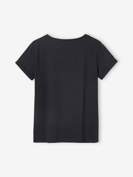 T-shirt com mensagem, personalizável, em algodão bio, especial gravidez e amamentação AZUL MEDIO LISO COM MOTIVO+CINZENTO ESCURO LISO COM MOTIV+ROSA CLARO LISO COM MOTIVO+Terracota 