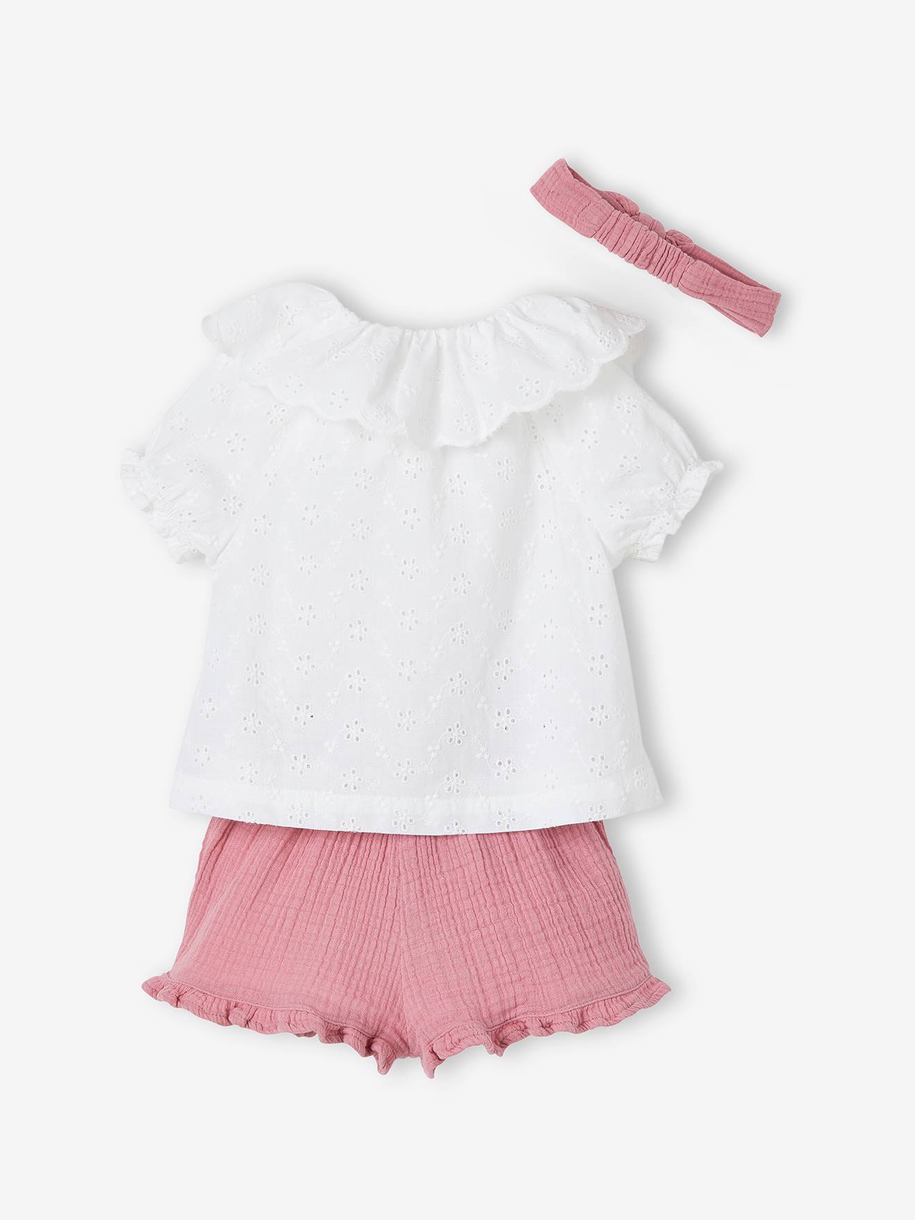 Conjunto macacão + fita do cabelo estampados, para bebé menina-Bebé 0-36  meses-Vertbaudet