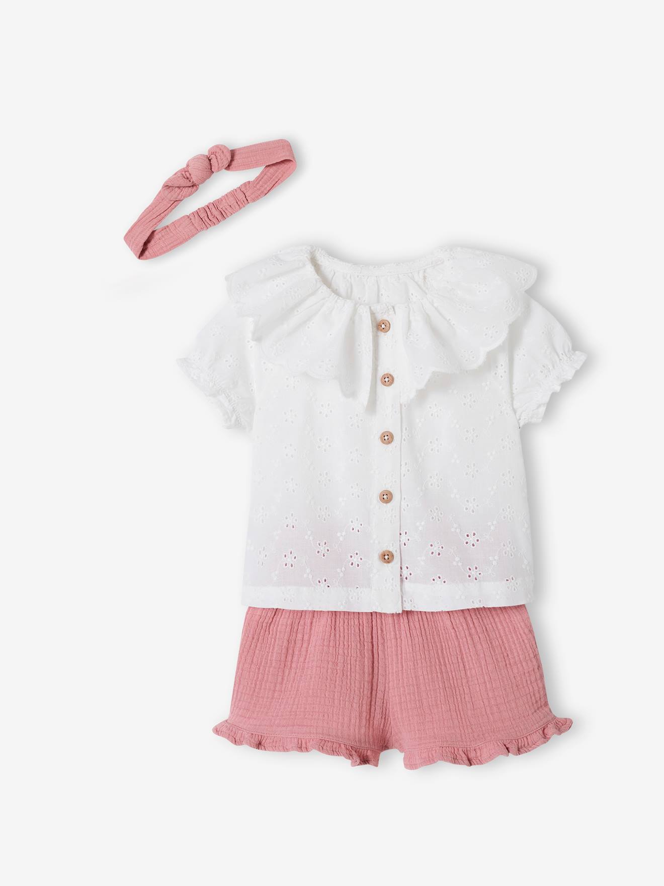 Conjunto macacão + fita do cabelo estampados, para bebé menina-Bebé 0-36  meses-Vertbaudet