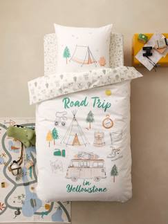 Têxtil-lar e Decoração-Roupa de cama criança-Conjunto capa de edredon + fronha de almofada para criança, tema Yellowstone