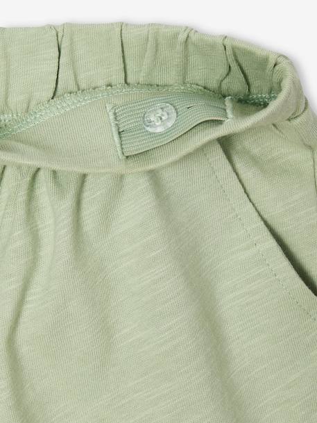 Conjunto t-shirt e calções com folhos AMARELO MEDIO LISO COM MOTIVO+coral+verde-água 