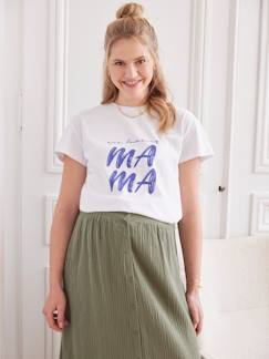 Roupa grávida-T-shirt com mensagem, para grávida