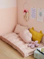 Colchão para o chão estilo futon azul-acinzentado+cinza mesclado+mostarda+rosado 