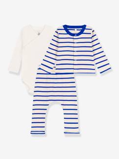 Bebé 0-36 meses-Conjunto de 3 peças para recém-nascido, em algodão bio, da Petit Bateau