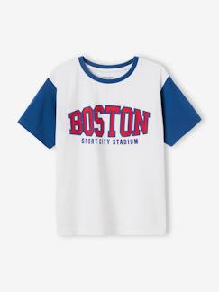 Menino 2-14 anos-Roupa de desporto-T-shirt de desporto Boston, mangas curtas a contrastar, para menino