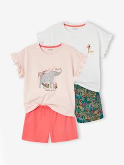 Menina 2-14 anos-Pijamas-Lote de 2 pijamas Basics "Wild", para menina