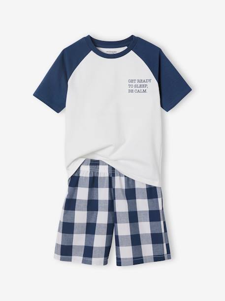 Pijama estampado, para menino azul-oceano 