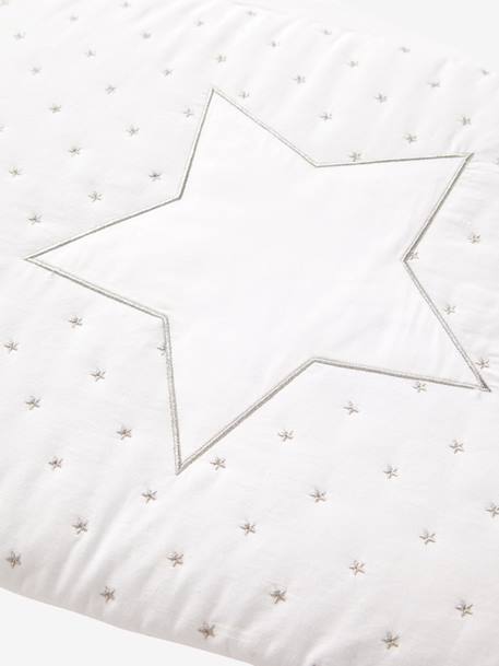 Contorno de berço, tema Chuva de estrelas Branco/estrelas 