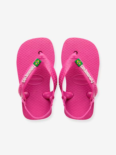 Chinelos Baby Brasil Logo II, HAVAIANAS azul+marinho+rosa-bombom 