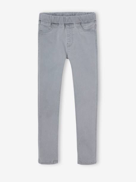 Jeans estilo treggings Basics, para menina double stone+ganga cinzenta+stone 