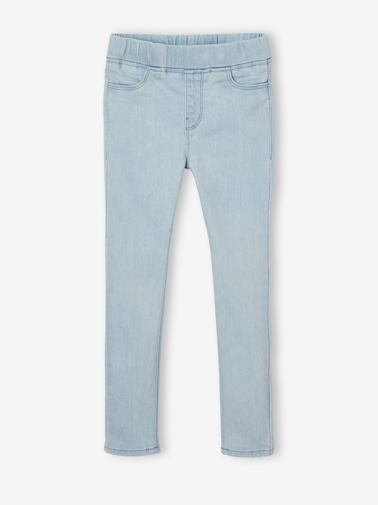 Calça Jeans Infantil Peach - Menina Bordada Vintage Azul