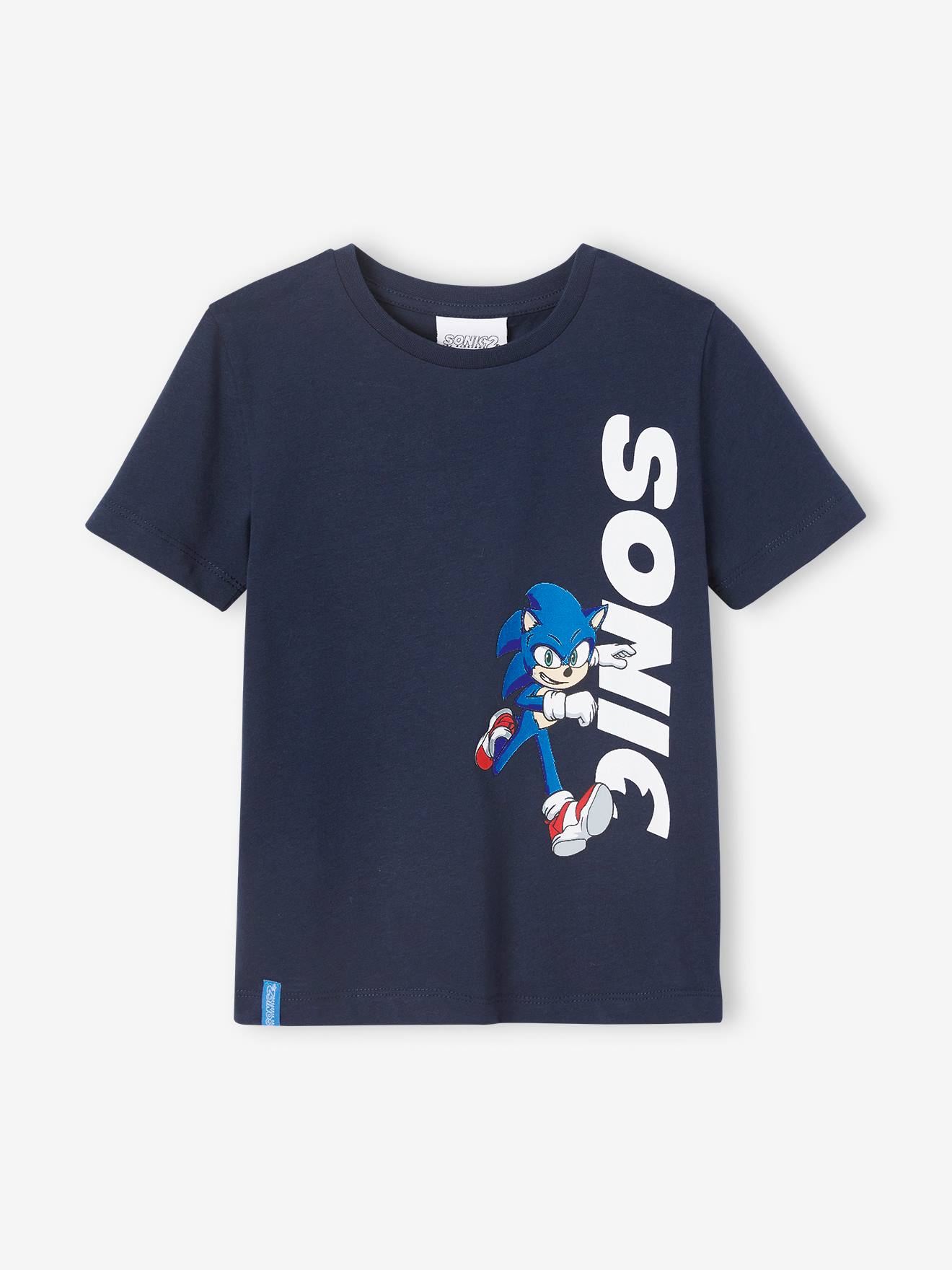 T-Shirt de Verão com Estampado de Ouriço Sonic Menino Menina B