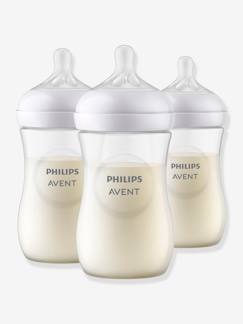 Puericultura-Alimentação Bebé-Biberões, acessórios-Lote de 3 biberões de 260 ml, da Philips AVENT Natural Response