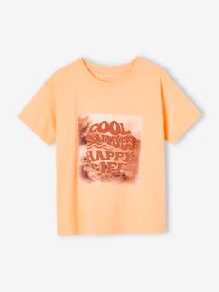 Menino 2-14 anos-T-shirts, polos-T-shirts-T-shirt com impressão fotográfica e inscrição com impressão em relevo, para menino