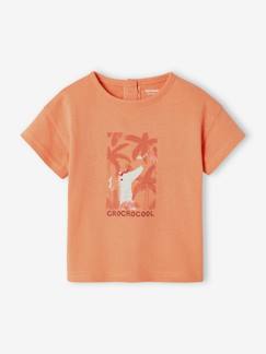 -T-shirt crocodilo de mangas curtas, para bebé