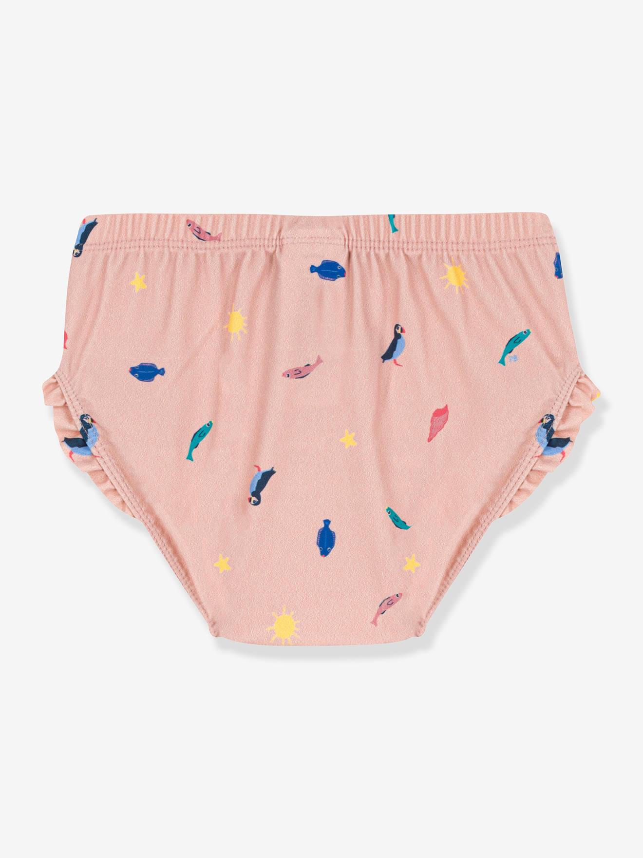 Cuecas de biquíni estampadas, para bebé menina-Bebé 0-36 meses-Vertbaudet