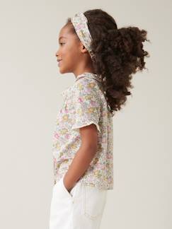 Menina 2-14 anos-Blusas, camisas-Blusa da Cyrillus, em tecido Liberty® Claire Rich, para menina