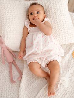 Bebé 0-36 meses-Vestidos, saias-Conjunto de vestido e calções bloomer, para bebé